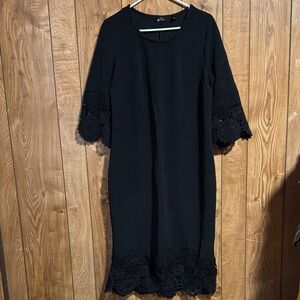 Black Dress with Lace Details